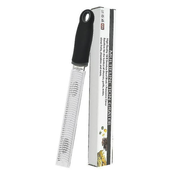 Microplane Zester Grater (Black) for Citrus, Parmesan, Ginger, Chocolate, Nutmeg with Fine Blade