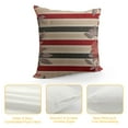 thumbnail image 4 of ONETECH  Decorative Classic Retro Stripe Throw Pillow Cover Wite Hidden Zipper Soft Modern Farmhouse Cushion Case for Sofa Bedroom Car Red Brown Mixed, 4 of 5