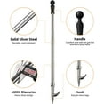 thumbnail image 6 of FLY HAWK Fire Poker for Fire Pit, 30 inches Portable Fireplace Tools for Outdoor Patio Fireplace, Stove, Outdoor FirePit Tools, Silver, 6 of 7