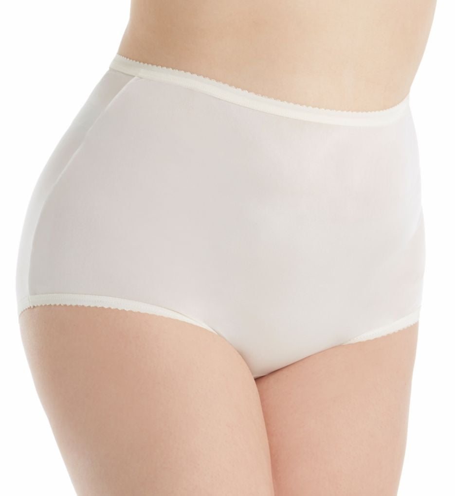 Shadowline Womens Shadowline 17042p Plus Size Nylon Classic Brief Panty