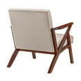 thumbnail image 5 of Homestock City Chic Accent Lounge Armchair 28.5x30.25x31.25 in - Mid-Century Modern, Solid Wood Frame, Soft Foam Cushions, Adjustable Feet, 5 of 7