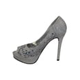 thumbnail image 3 of SANDALIAS TACONES DE VESTIR LEON MUJER PLATA TEXTIL 181215 LEON 181215p, 3 of 3
