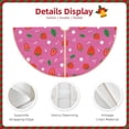 thumbnail image 3 of Sikiie Strawberry Floral Nativity Christmas Tree Skirt, Jesus Christian Winter Holiday Tree Mat Decoration(30-48IN)30", 3 of 6