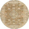 thumbnail image 1 of Ahgly Company Indoor Round Abstract Orange Brown Abstract Area Rugs, 6' Round, 1 of 6