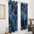 thumbnail image 2 of Ocean Cute Mermaid Window Curtain Panels Grommet Blackout Curtains Blackout Curtains for Living Room, 2 of 7