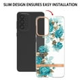 thumbnail image 3 of SaniMore for Samsung Galaxy A33 5G Case, Flexible TPU Magnetic Cover Support Wireless Charging Slim Flower Grass Pattern Shockproof Protective Shell for Ladies Women Girls, Green Flowers, 3 of 9