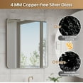 thumbnail image 5 of ANGELES HOME 36 x 36 Inch Bathroom Vanity Mirror, Aluminum Framed Wall Mirror, Horizontal/Vertical Mounted Rectangular Bathroom Mirror, Square Vanity Framed Mirror for Wall, Brushed Nickel, 5 of 11