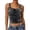 Black, variant on Trendfront Womens Fashion Leopard Print Tank Tops Cheetah Print Design Scoop Neck Sleeveless Fitted Style Casual Summer Layering Camisole Tops
