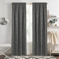 PowerSellerUSA 2-Pack Geometric Window Curtain Panels Contemporary Diamond Clipped Pattern for Livingroom or Bedroom, Rod Pocket Top, 42" W x 84" L, Panel