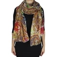 thumbnail image 3 of Peach Couture Womens Soft Fashion Artistic Digital Print Long Scarf Wrap Shawl, 3 of 10
