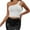 White, variant on lmcalzta Womens Crop Tank Tops One Shoulder Slim Fitting Sleeveless Trendy Going out Camisole Tops