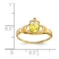 thumbnail image 3 of 14k CZ November Birthstone Claddagh Heart Ring in 14k Yellow Gold - Size 7, 3 of 3