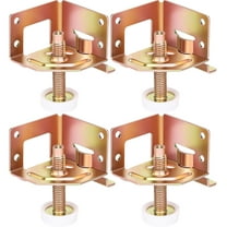 Mersess Set of 4 Adjustable Leveling Feet for Table Legs, Screw-On Cabinet Levelers for Stability