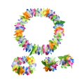 thumbnail image 2 of Guirnalda de flores artificiales para fiestas temáticas hawaianas, conjunto de leis hawaianos Multi, 2 of 9