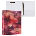 thumbnail image 3 of WOBOGO Transparent Red Flowers File Folders Extra Large Capacity to Hold 200 Sheets of Documents Hard Shell Ring Binder for School Home Office, 3 of 10