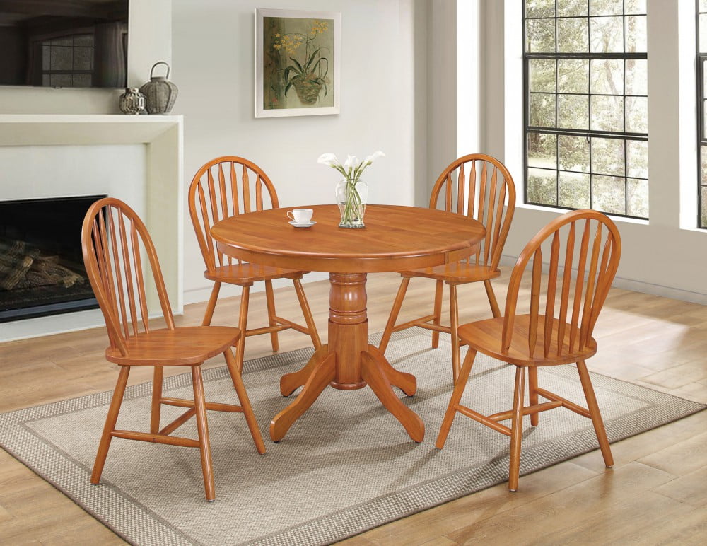 Round Dining Table Set Side Chair, Round Cottage Style Dining Table