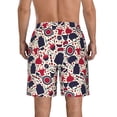 thumbnail image 3 of KLL Barbeque1 Men's Casual Summer Beach Shorts Hawaiian Shorts with Pockets-Large, 3 of 5