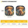 thumbnail image 4 of Uorisanigo 2 Piece Car Sun Visor Cover Cute Baby Highland Cow Flower Anti-UV Car Sunshades for Side Windows Auto Accessories Windshield Sun Shade Block Uv Rays Keep Your Vehicle Cool, 4 of 7