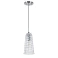 thumbnail image 2 of Aspen Creative 61046 Adjustable One-Light Hanging Mini Pendant Ceiling Light, Transitional Design in Chrome Finish, Clear Glass Shade, 5 1/2" Wide, 2 of 5