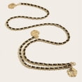 thumbnail image 4 of 1 Pc Small Fragrance Thin Belt Sweet Chain American Style Metal Waist Chain Black Women Metal Hook Adjustment Waist Chain Decorative Dress Waist, 4 of 7