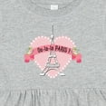 thumbnail image 4 of Inktastic Paris Oo-la-la with Eiffel Tower and Flowers in Pink Heart Girls Baby Dress, 4 of 5