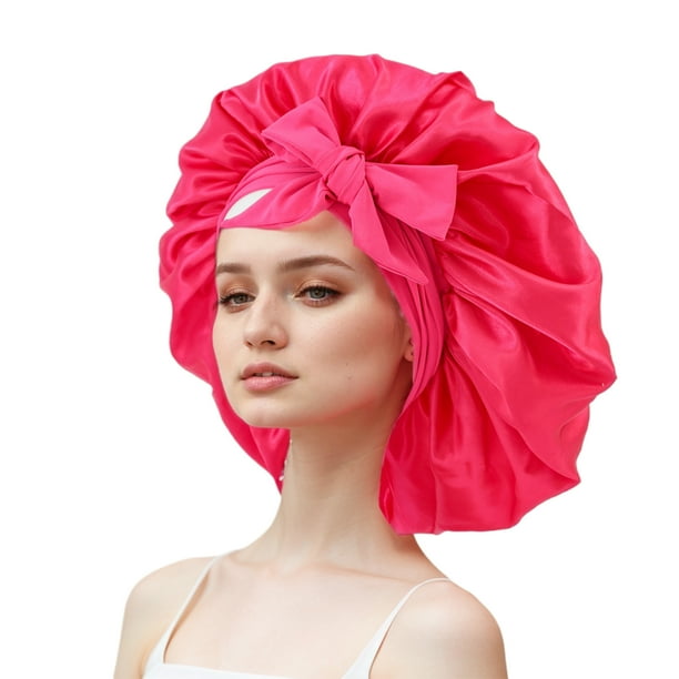 Pañuelo para la cabeza Methold para niños sombrero de ala ancha Rojo rosa intenso con banda elástica cómoda