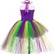 thumbnail image 5 of Disfraz de pavo real para niñas, vestido de princesa con tutú de tul y plumas de flores para niñas, vestidos de fiesta para desfiles de carnaval y Halloween, 5 of 5