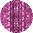 thumbnail image 1 of Ahgly Company Indoor Round Southwestern Pink Country Area Rugs, 4' Round, 1 of 4