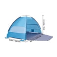 thumbnail image 5 of VEVOR Beach Tent Sun Shelter for 4 Person, UPF 50+ Protection, Portable Sun Shade Canopy with Carrying Bag & Sand Pockets, Lightweight and Easy Setup Beach Umbrella for Camping Fishing Outdoor Picnic, 5 of 9