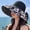 black, variant on Summer New Colorful Glue Sunscreen Hats Female Sweet Big Hat Brima Flower Fisherman Hat Bow, Sun Hat