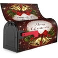 thumbnail image 6 of Festive Magnetic Mailbox Cover Christmas Bell Pattern Outdoor Mailbox Protector Holiday Seasonal Decorative Garden Yard Home Standard Size 21 x 18 Inch, 6 of 6