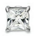 thumbnail image 5 of K-KED 1Pc CZ Clear Square Magnetic Clip-On Stud Earrings Men Women﻿Non-piercing -Black 8mm, 5 of 9