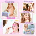 thumbnail image 5 of UUSUOO Kids Makeup Kit for Girls,36PCS Girls Unicorn Makeup Kit,Washable Real Makeup Kit Toy with Mirror,Little Girls Princess Toys Gift for Christmas Birthday Aged 3-6 7-12,Purple, 5 of 8