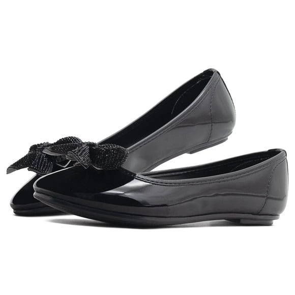 Ballerina de Charol Ninos para Niña Vestir Casual Negro 18