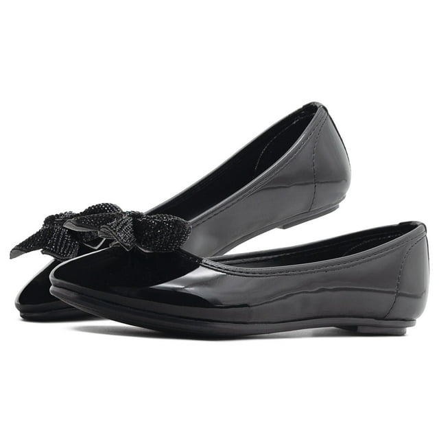 Ballerina de Charol Ninos para Niña Vestir Casual Negro 18