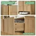 thumbnail image 5 of VanAcc 5 Drawer Dresser, 48" Tall Modern Chest of Drawers with Pine Handle, Rounded Corners & Anti-Tip for Bedroom, Living Room, Entryway, Natural Oak, 5 of 10