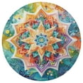 thumbnail image 3 of Ryvnso Geometric Ethnic Flower Round Plate Mats Dining Table Placemat Set of 4 for Holiday Decoration, 3 of 7