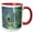 Red/White, variant on 3drose, Kikeo Speleologist Photographs a River Otter, 11oz Two-tone Black Mug