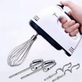 thumbnail image 3 of 150W Electric Handheld Mixer for Home Baking - Compact Egg Beater & Cream Whipper with 110V-230V Voltage, 50/60Hz Frequency - Portable Kitchen Tool for Cake Making and Dessert Preparation (White), 3 of 5