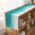 thumbnail image 6 of Table Runners 70 Inches Long Dress Scarves, Ombre Turquoise Waves Farmhouse Coffee/Dining/Kitchen Table Decor, Holiday Table Runner, Abstract Art Gradient Modern 13x70 Inch, 6 of 9