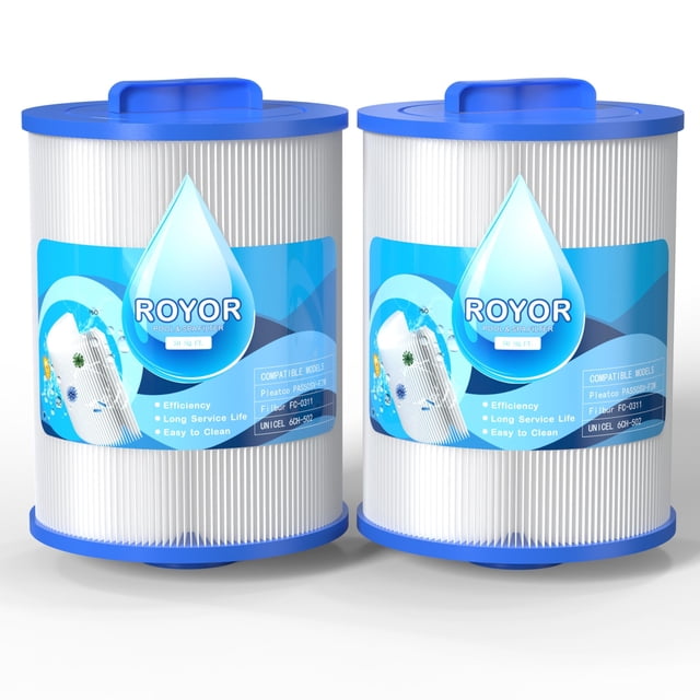 ROYOR PAS50SV Hot Tub Filter - Compatible with Excel Filters XLS-604 Artesian Spa Filters, Hot Tub Filter Replacement for Filbur
