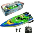 thumbnail image 1 of serony High Speed Electric Remote Control Boat Model Toys For Kids Remote Control green, 1 of 6
