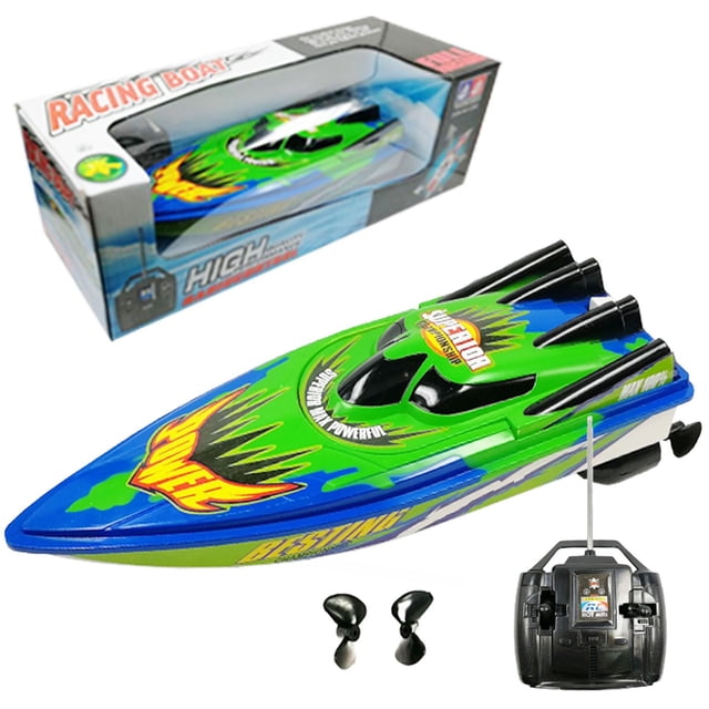 serony High Speed Electric Remote Control Boat Model Toys For Kids Remote Control green