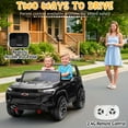 thumbnail image 6 of UBesGoo 24V 2 Seat Licensed Chevrolet Colorado Electric Ride on Car Toy for Toddler Kid w/ Remote Control, LED Lights, Black, 6 of 10