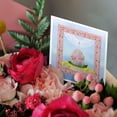thumbnail image 3 of 3drose, Beautiful Egg, Bow, Yellow Chicks, Lace, Gems, Flower, Happy Easter, 6 Greeting Cards with Envelopes, 3 of 7