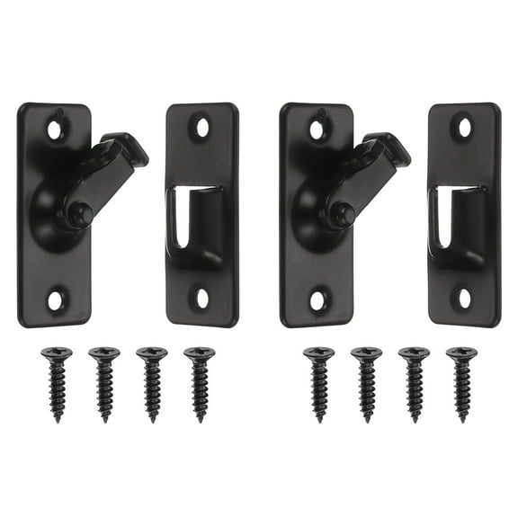 Uxcell 2-Pack Flip Latch Gate Latch, 1.7 Inch Right Angle Lock 90 Degree Slide Locks for Barn Door[Black]