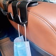 thumbnail image 3 of Youkk Car Double Head Hooks Auto Rear Seat Hanging Phone Holder Interior Organizer Back Seats Storage Headrest Hanger Black hook, 3 of 6