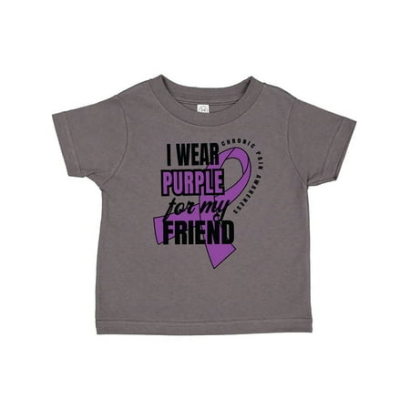

Inktastic Chronic Pain I Wear Purple For My Friend Gift Toddler Boy or Toddler Girl T-Shirt