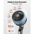 thumbnail image 2 of VEVOR 9-Inch Pedestal Fan, 80° Oscillating Standing Floor Fan with Quite DC Motor, Remote Control, 9 Speeds & 4 Smart Modes, 24H Timer, Adjustable Height, Silver Gray, 2 of 9