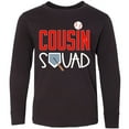 thumbnail image 3 of Inktastic Cousin Squad Baseball and Bat Long Sleeve Youth T-Shirt, 3 of 5